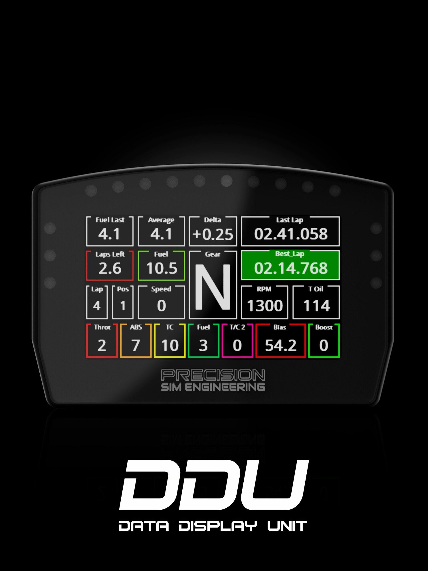 Precision Sim Engineering Data Display Unit (DDU)